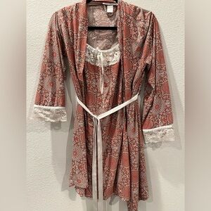 Linea Donatella Pink and White Patterned Garment